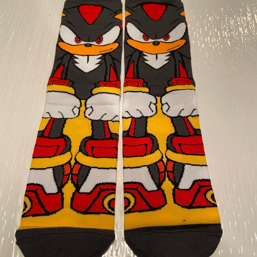 Shadow Sonic the Hedgehog Crew Socks